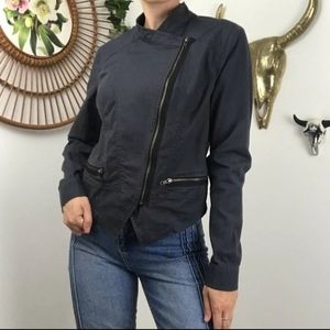 CABI Blue Twilight Moto Jacket Size Small